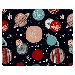 Space Galaxy Pattern Double Sided Flano Blanket (Medium) 