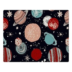 Space Galaxy Pattern Double Sided Flano Blanket (Large) 