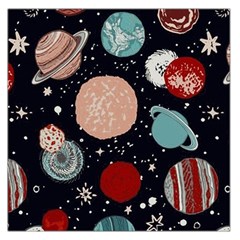 Space Galaxy Pattern Large Satin Scarf (Square)