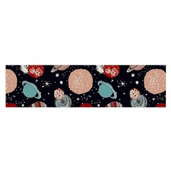 Space Galaxy Pattern Satin Scarf (Oblong)