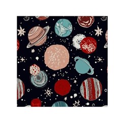 Space Galaxy Pattern Small Satin Scarf (Square)