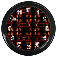 Christmas Bells Background Wall Clock (black) by Vaneshart