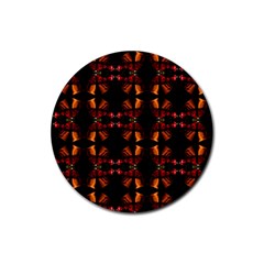 Christmas Bells Background Rubber Round Coaster (4 Pack)  by Vaneshart