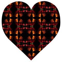 Christmas Bells Background Wooden Puzzle Heart by Vaneshart