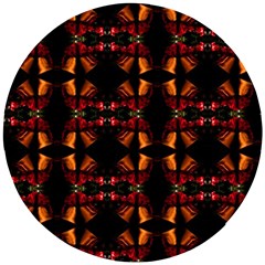 Christmas Bells Background Wooden Puzzle Round