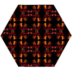 Christmas Bells Background Wooden Puzzle Hexagon by Vaneshart