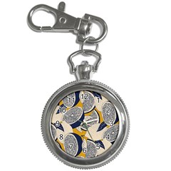 Blue And Ochre Key Chain Watches by Vaneshart