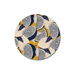 Blue And Ochre Magnet 3  (Round) Front