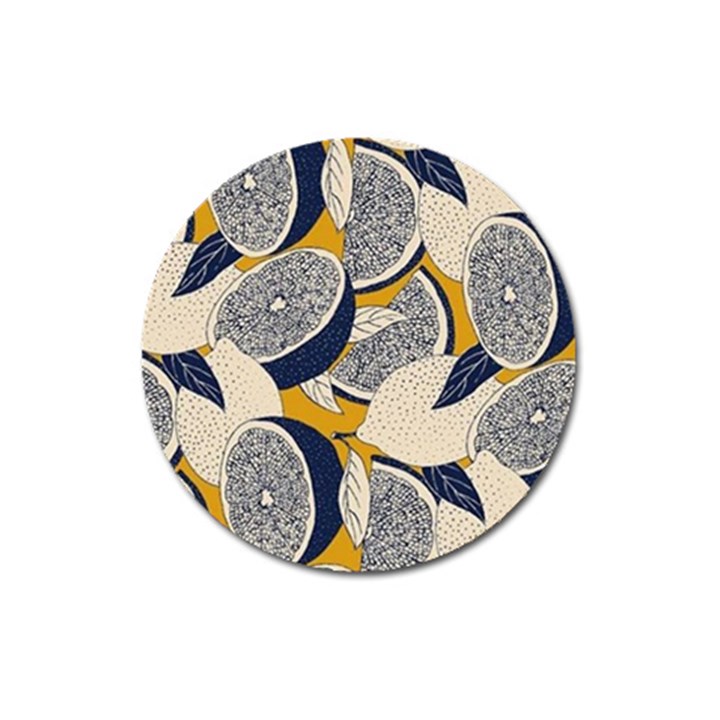 Blue And Ochre Magnet 3  (Round)