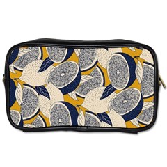 Blue And Ochre Toiletries Bag (one Side) by Vaneshart