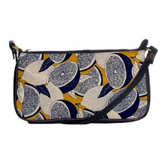 Blue And Ochre Shoulder Clutch Bag by Vaneshart