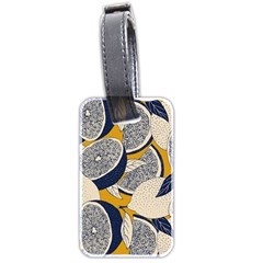 Blue And Ochre Luggage Tag (two Sides) by Vaneshart