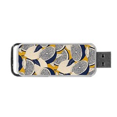 Blue And Ochre Portable Usb Flash (one Side) by Vaneshart