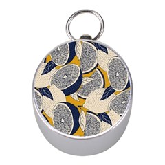 Blue And Ochre Mini Silver Compasses by Vaneshart