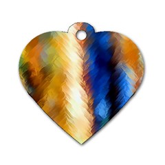 Abstract Paint Smears Dog Tag Heart (two Sides) by Vaneshart