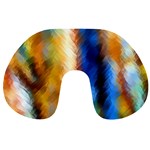 Abstract Paint Smears Travel Neck Pillow Back