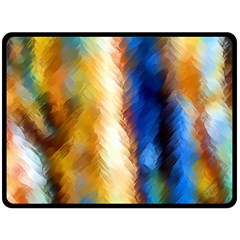 Abstract Paint Smears Double Sided Fleece Blanket (large)  by Vaneshart