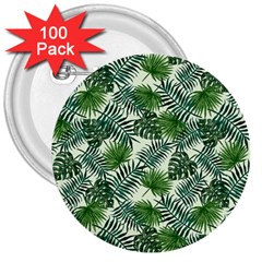 Leaves Tropical Wallpaper Foliage 3  Buttons (100 Pack)  by Vaneshart