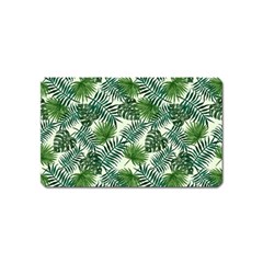 Leaves Tropical Wallpaper Foliage Magnet (name Card) by Vaneshart