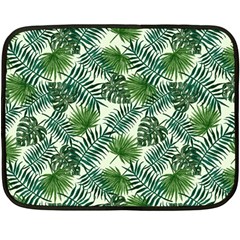 Leaves Tropical Wallpaper Foliage Fleece Blanket (mini) by Vaneshart