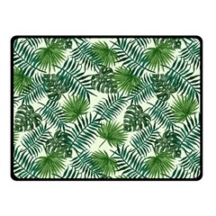 Leaves Tropical Wallpaper Foliage Fleece Blanket (small) by Vaneshart