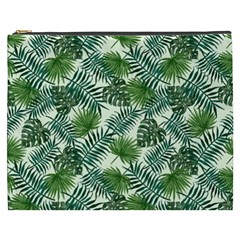 Leaves Tropical Wallpaper Foliage Cosmetic Bag (xxxl) by Vaneshart