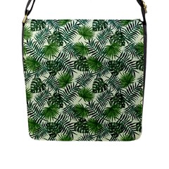 Leaves Tropical Wallpaper Foliage Flap Closure Messenger Bag (l) by Vaneshart