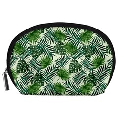 Leaves Tropical Wallpaper Foliage Accessory Pouch (large) by Vaneshart