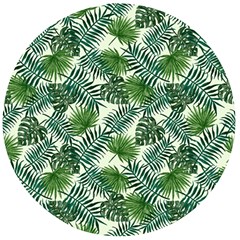 Leaves Tropical Wallpaper Foliage Wooden Bottle Opener (round)