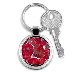 Floral Pattern Background Key Chain (round) by Vaneshart