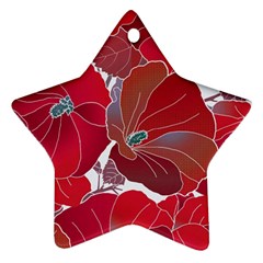 Floral Pattern Background Star Ornament (two Sides) by Vaneshart