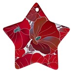 Floral Pattern Background Star Ornament (Two Sides) Front