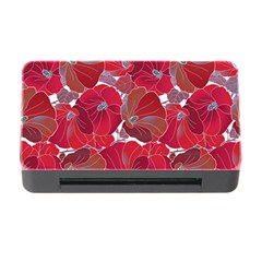 Floral Pattern Background Memory Card Reader With Cf by Vaneshart