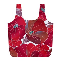 Floral Pattern Background Full Print Recycle Bag (l) by Vaneshart