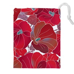 Floral Pattern Background Drawstring Pouch (4xl)