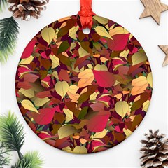 Floral Pattern Design Ornament (round) by Vaneshart