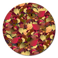 Floral Pattern Design Magnet 5  (round) by Vaneshart