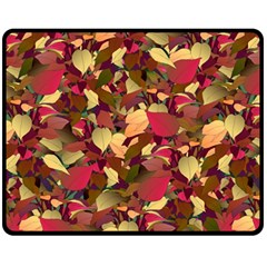 Floral Pattern Design Double Sided Fleece Blanket (medium)  by Vaneshart