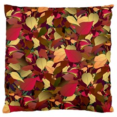 Floral Pattern Design Large Flano Cushion Case (two Sides) by Vaneshart