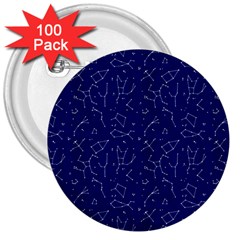 Constellations Pattern 3  Buttons (100 Pack)  by Vaneshart