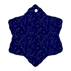 Constellations Pattern Snowflake Ornament (two Sides) by Vaneshart