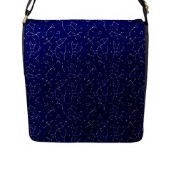 Constellations Pattern Flap Closure Messenger Bag (l) by Vaneshart