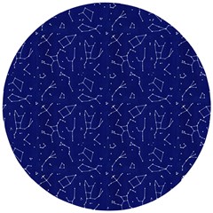 Constellations Pattern Wooden Puzzle Round