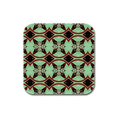 Christmas Pattern Rubber Square Coaster (4 Pack)  by Vaneshart