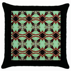 Christmas Pattern Throw Pillow Case (black) by Vaneshart