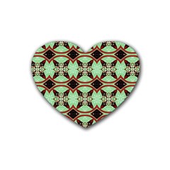 Christmas Pattern Heart Coaster (4 Pack)  by Vaneshart