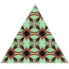 Christmas Pattern Wooden Puzzle Triangle by Vaneshart