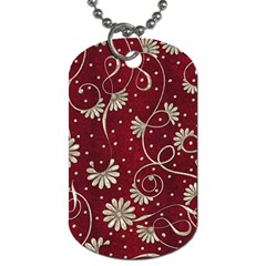 Floral Pattern Background Dog Tag (two Sides) by Vaneshart