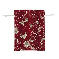 Floral Pattern Background Lightweight Drawstring Pouch (s)