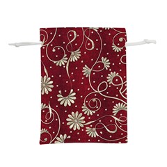 Floral Pattern Background Lightweight Drawstring Pouch (l)